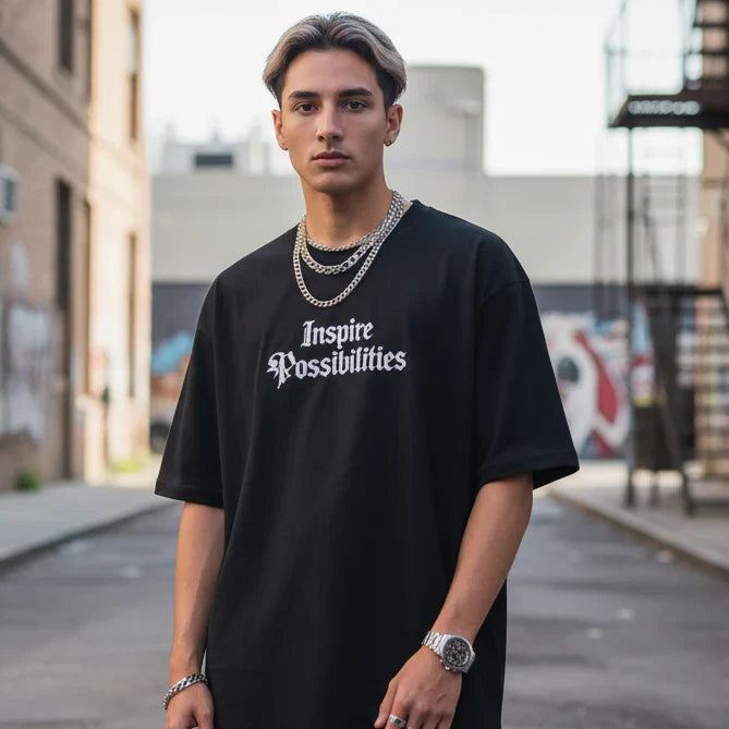 Inspire Possibilities – Men’s 240 GSM Oversized Classic T-Shirt | neomarketshop