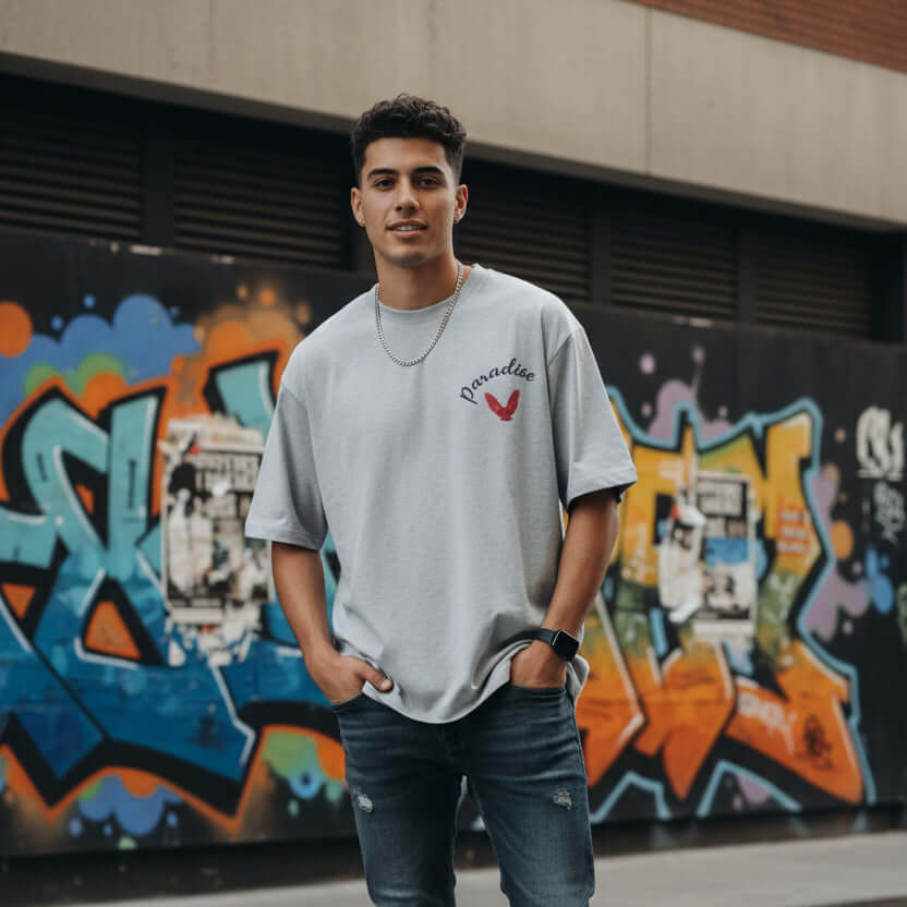 Urban Drift – Men’s 180 GSM Oversized Cotton T-Shirt