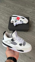Jordan Retro 4 – Semi UA Premium Leather Quality Sneakers (White-Black) | neomarketshop