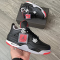 Jordan Retro 4 – Semi UA Premium Leather Quality Sneakers (Black-Red)| neomarketshop